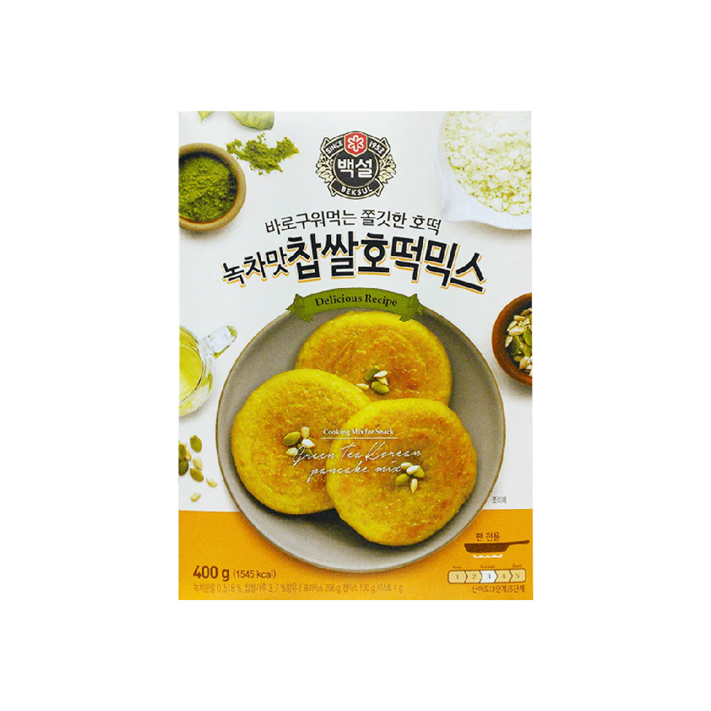 BAEKSUL Glutinous Rice Cake Mix (Green Tea) 400g (Case 10)