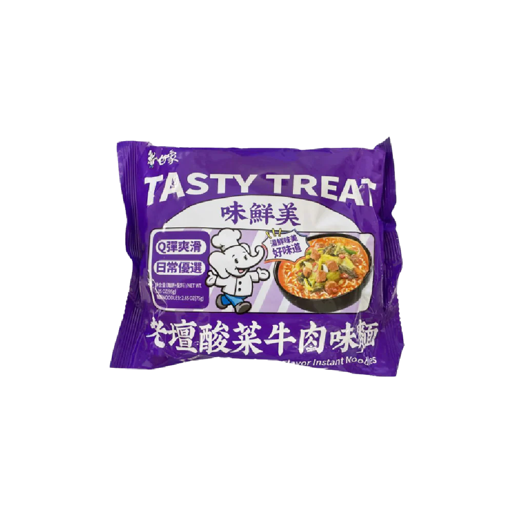 BAIXIANG Instant Noodles Artificial Beef with Sauerkraut Flavor 86g