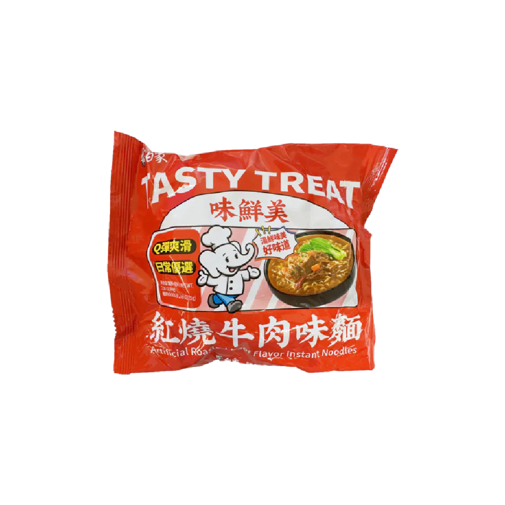 BAIXIANG Instant Noodles Artificial Roasted Beef Flavor 86g