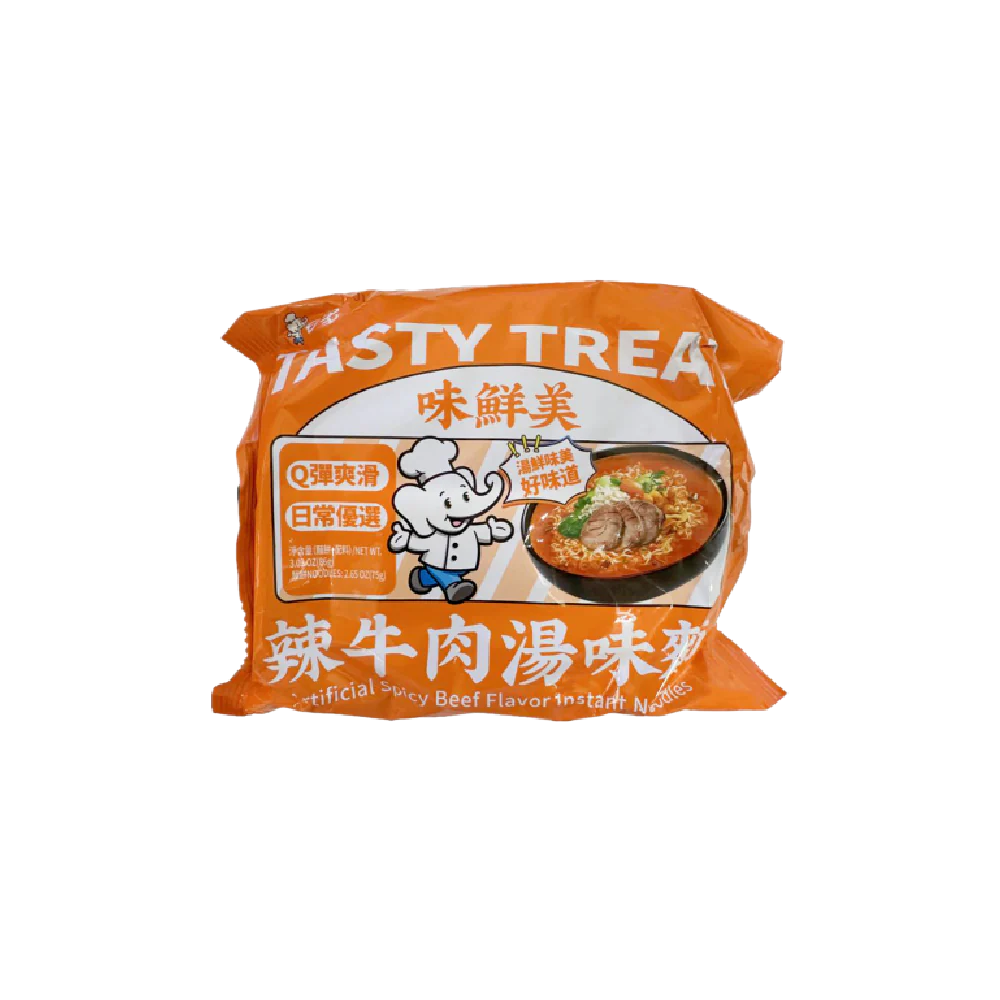 BAIXIANG Instant Noodles Artificial Spicy Beef Flavor 86g