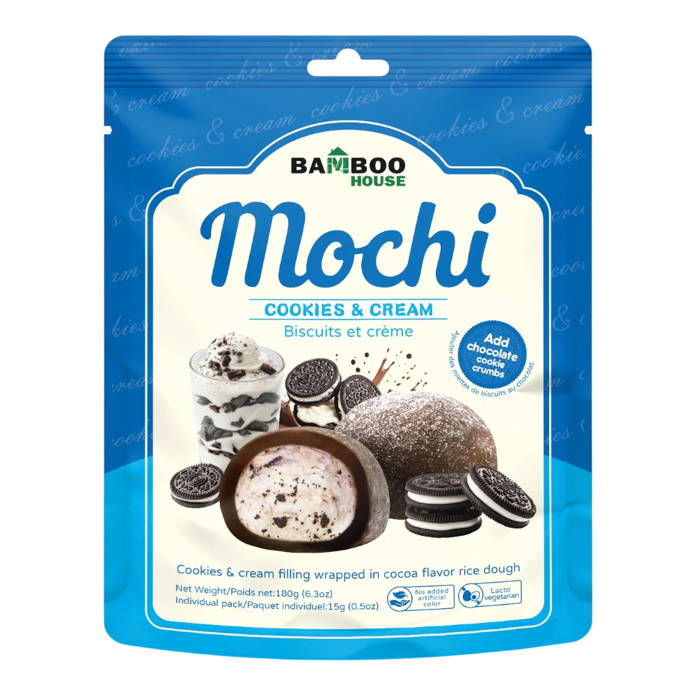 Bamboo House Cookie & Cream Flavor Mochi 180g