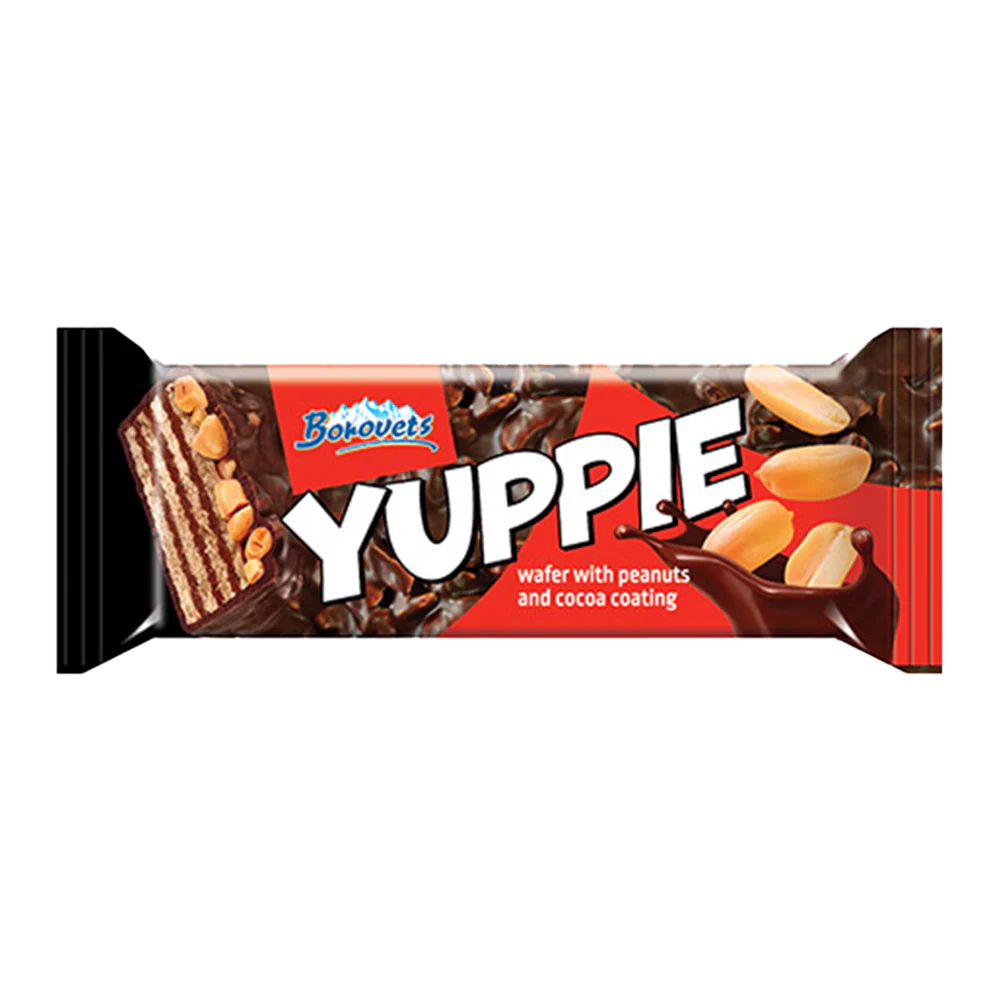 BOROVETS Wafer Yuppie with Peanuts and Cocoa Coating 80g