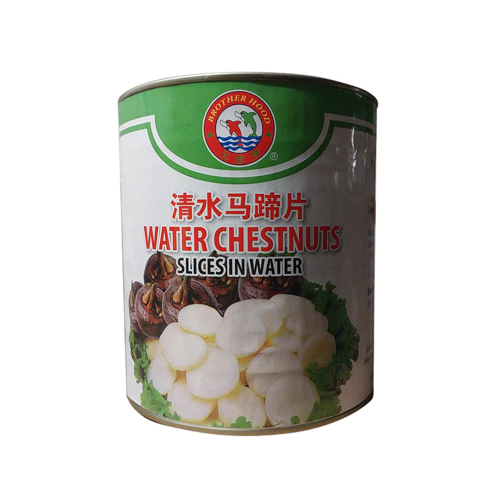 BROTHERHOOD Water Chestnuts Sliced in Water 2950g (Case 6)