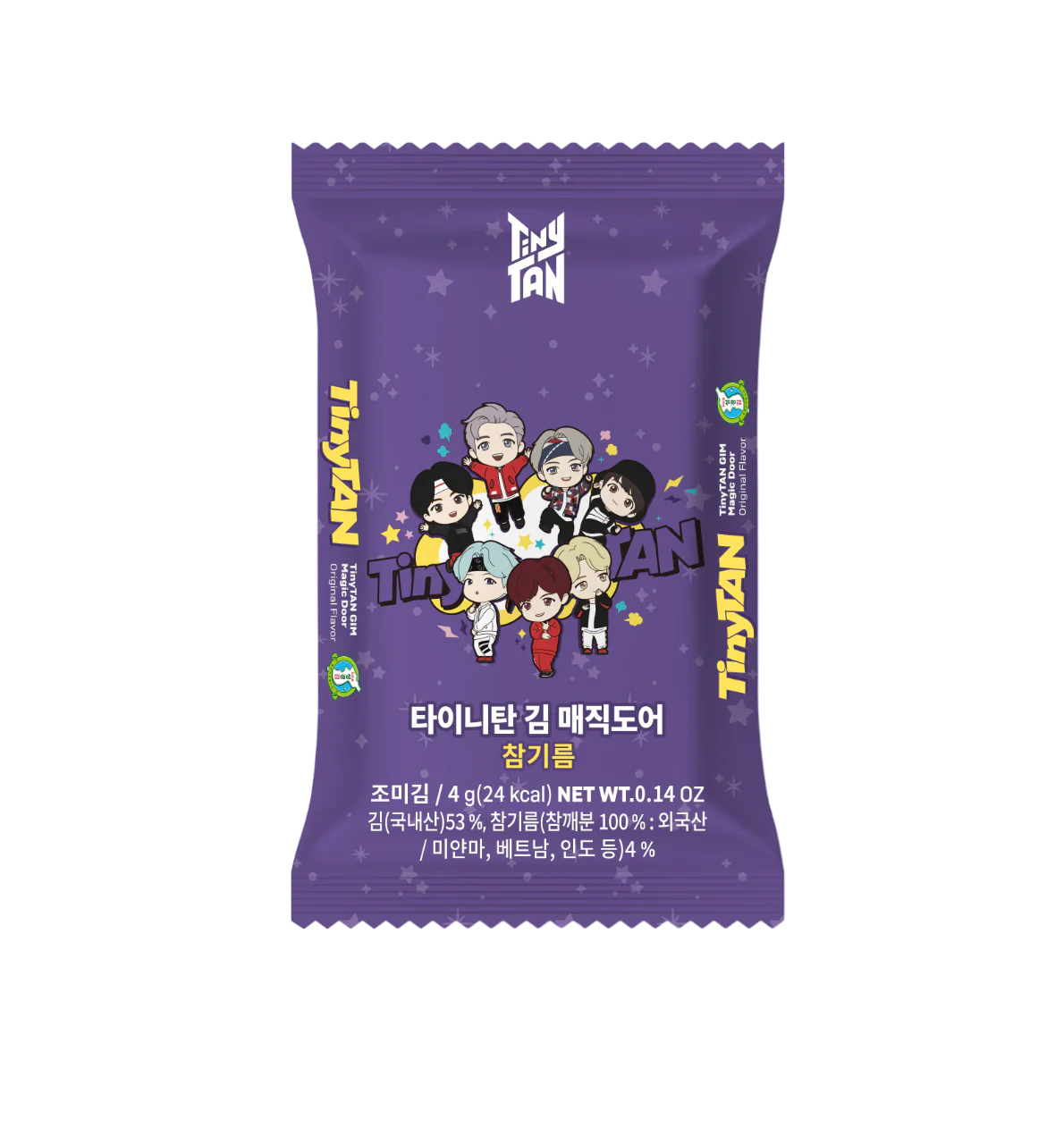 BTS TinyTAN Magic Door Seasoned Seaweed Snack Sesame Oil 4g
