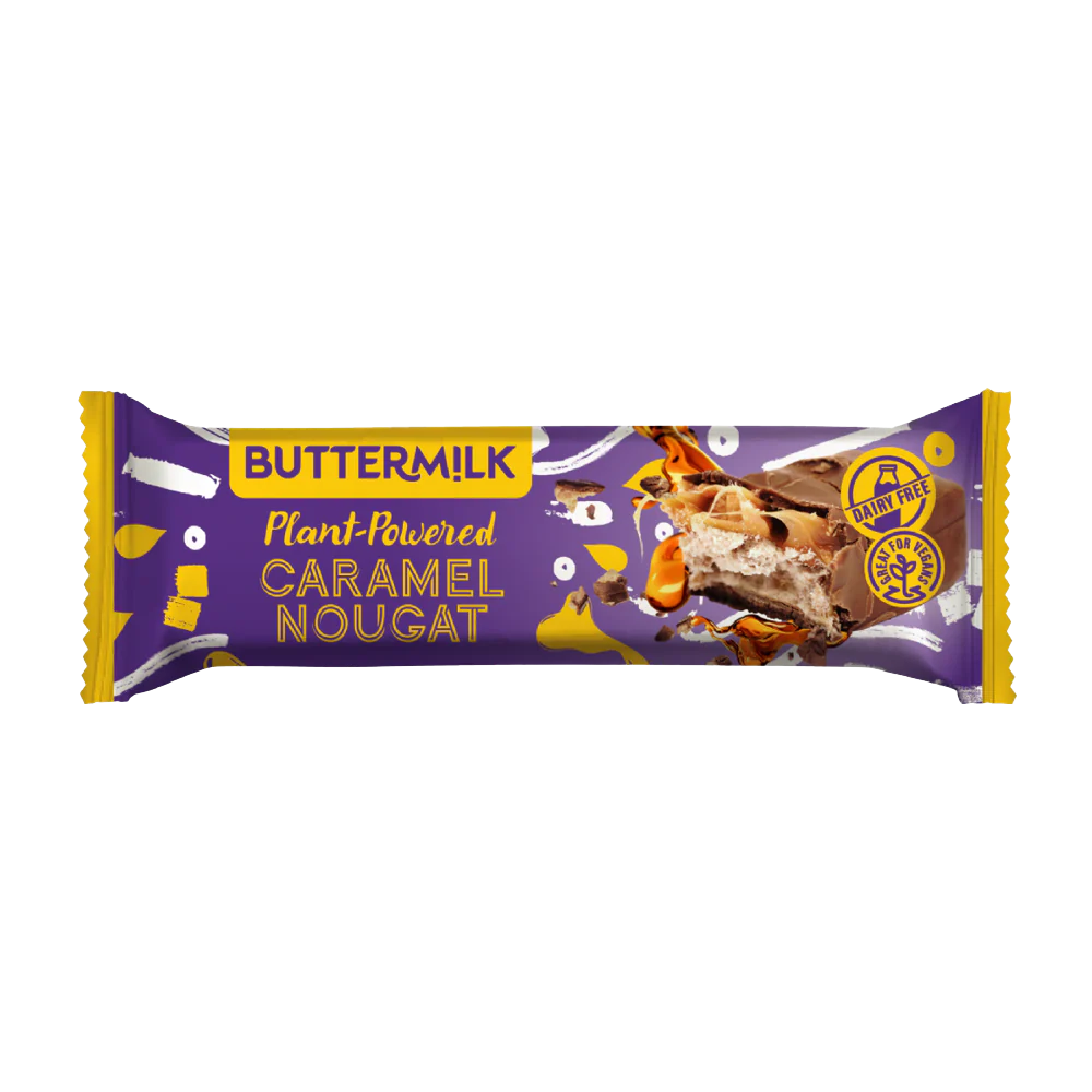 BUTTERMILK Plant Powered Caramel Nougat Snack Bar 50g