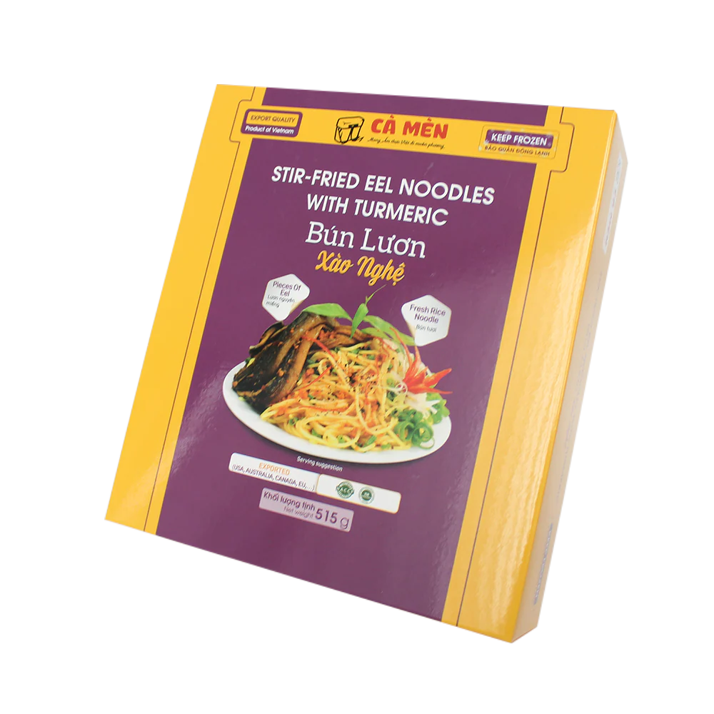 CA MEN Stir-fried Eel Noodles With Tumeric 515g (Frozen)