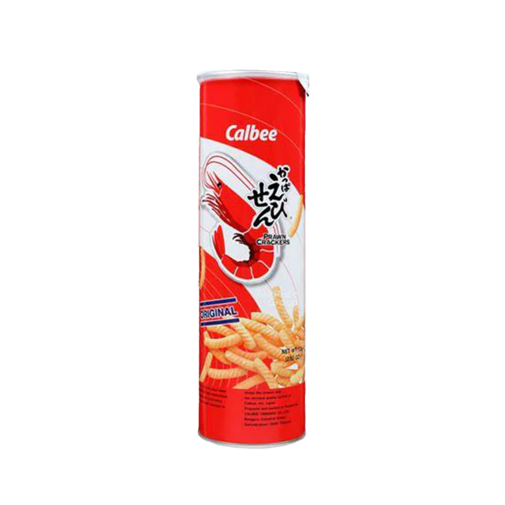 CALBEE Prawn Crackers Original Canister 80g