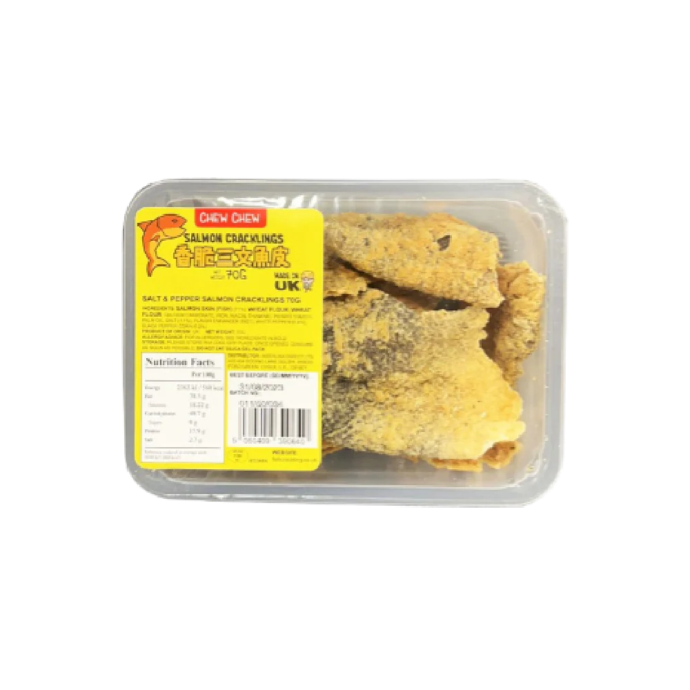 CHEW CHEW Salmon Cracklings- Salt and Pepper 70g