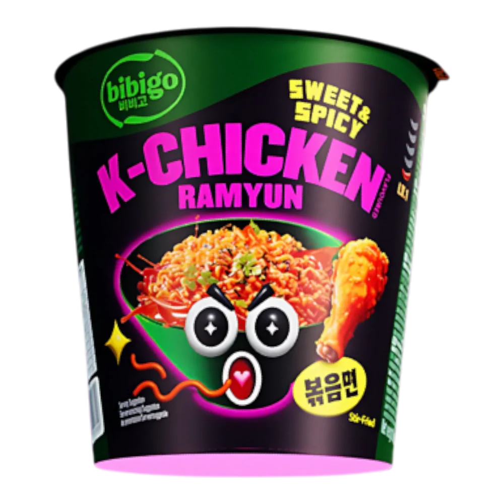 CJ BIBIGO Cup Ramyun - K-Chicken 98g (Case 8)