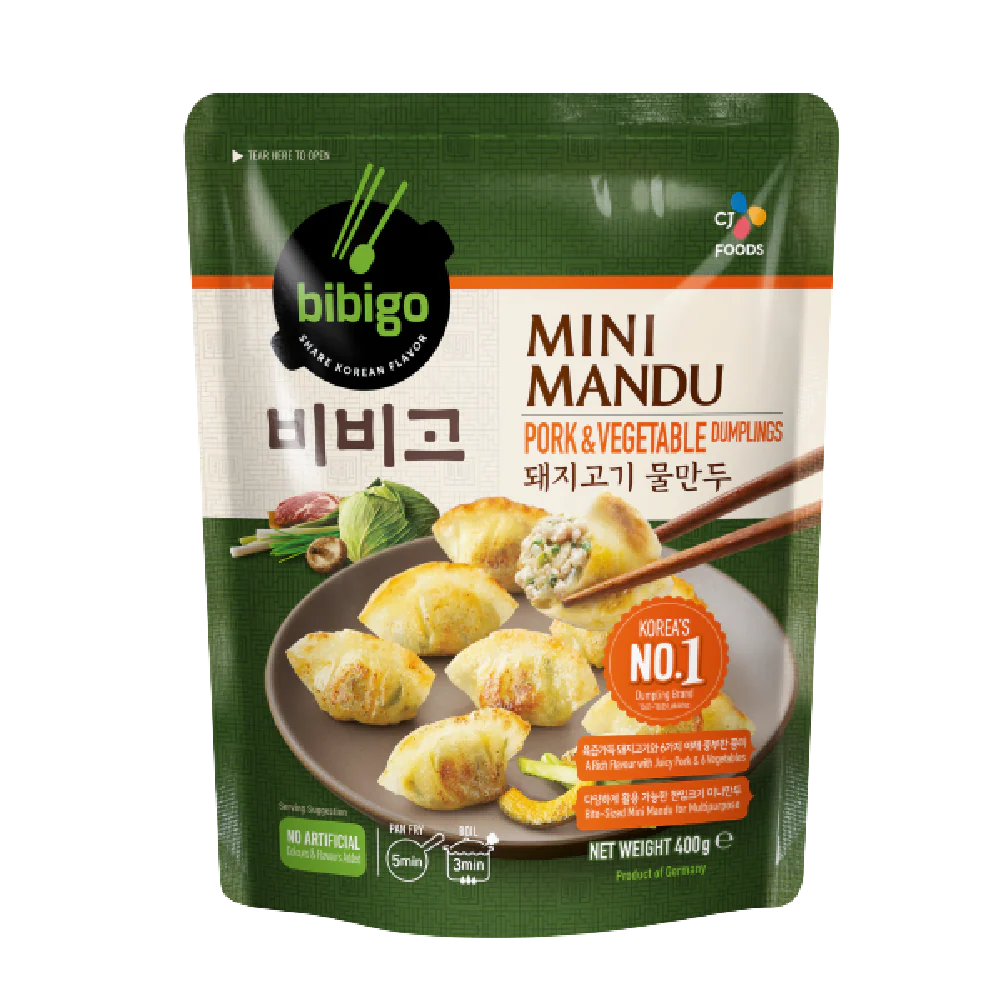 CJ BIBIGO Mini Mandu Pork & Vegetable Dumplings 400g (Frozen)