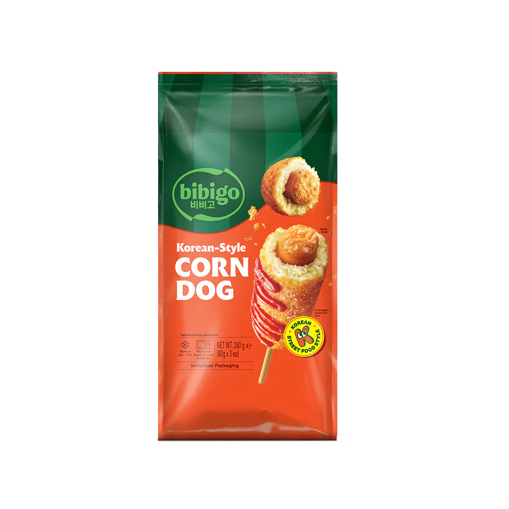 CJ BIBIGO Plant-Based Crispy Corndog 80g (Frozen) (ICase 3)