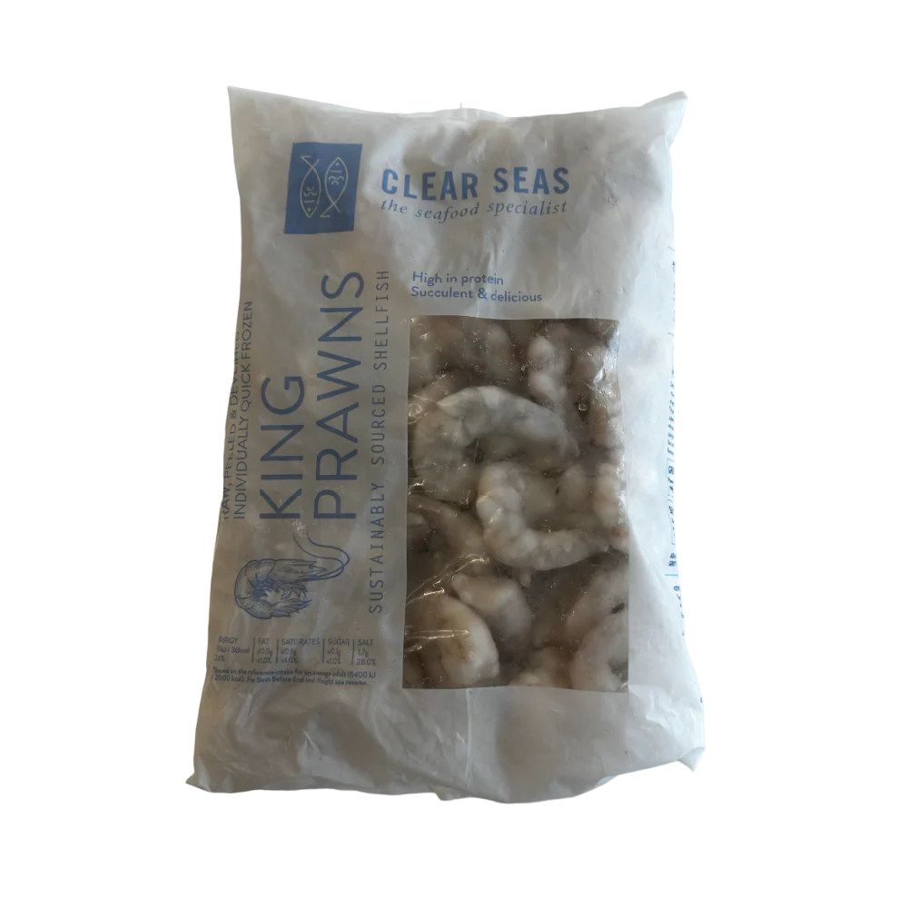 CLEAR SEAS IQF Raw P&D King Prawns 26/30 800gnet (Frozen)