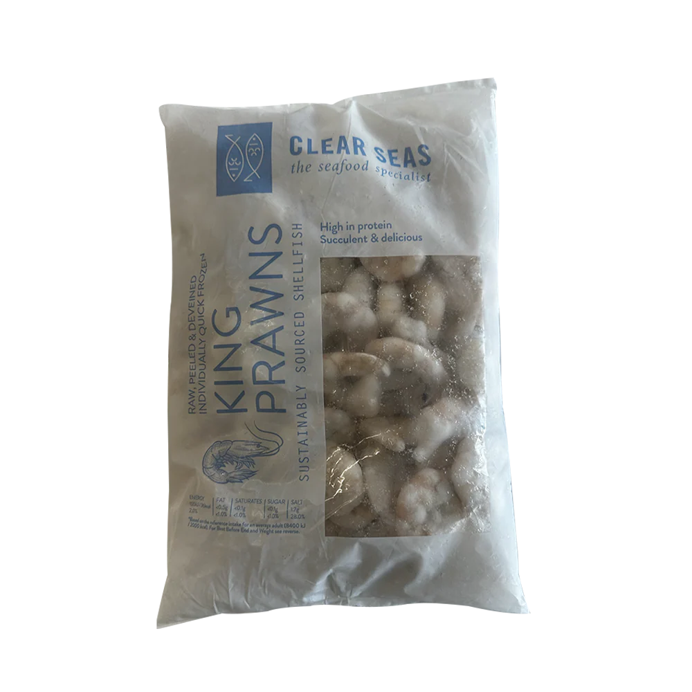 CLEAR SEAS IQF Raw P&D King Prawns 31/40 800gnet (Frozen)