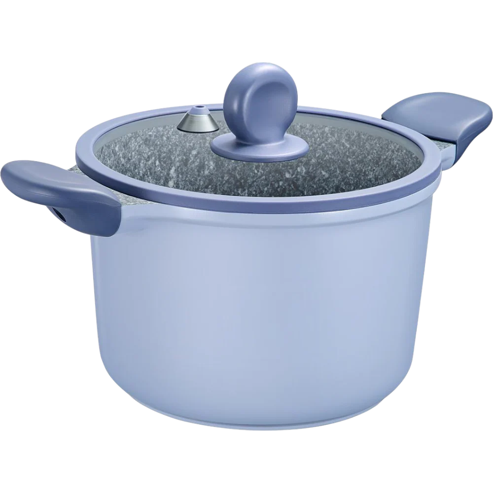 COOKER KING Blue Granite Aluminum High Casserole Set 22cm