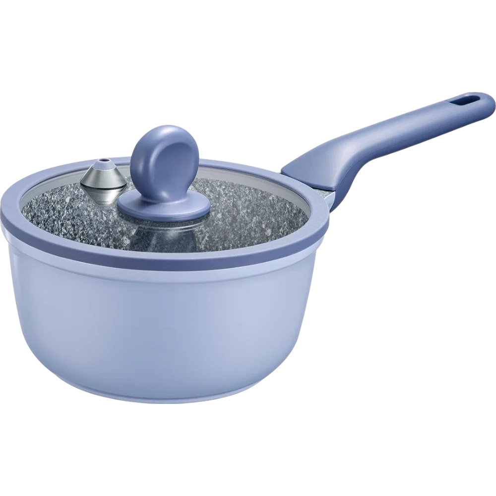 COOKER KING Blue Granite Aluminum Saucepan Set 18cm