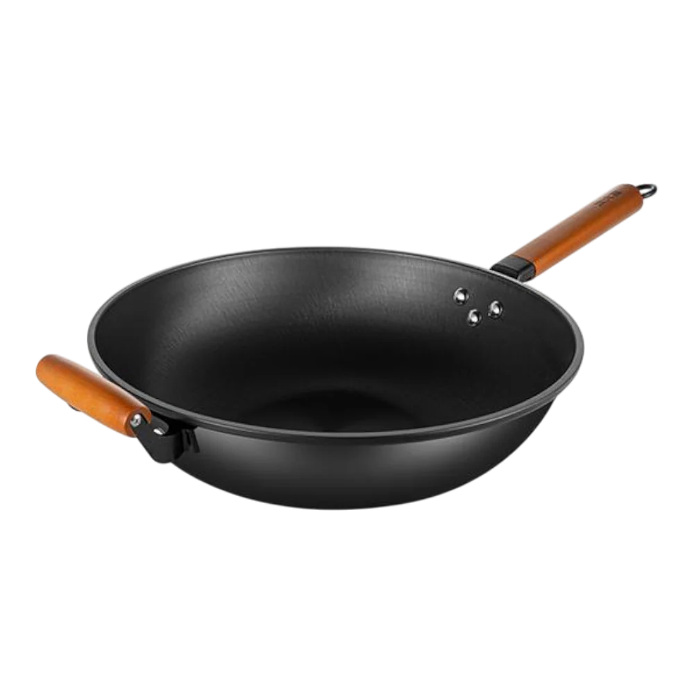 COOKER KING Chinese Carbon Steel Wok 34cm