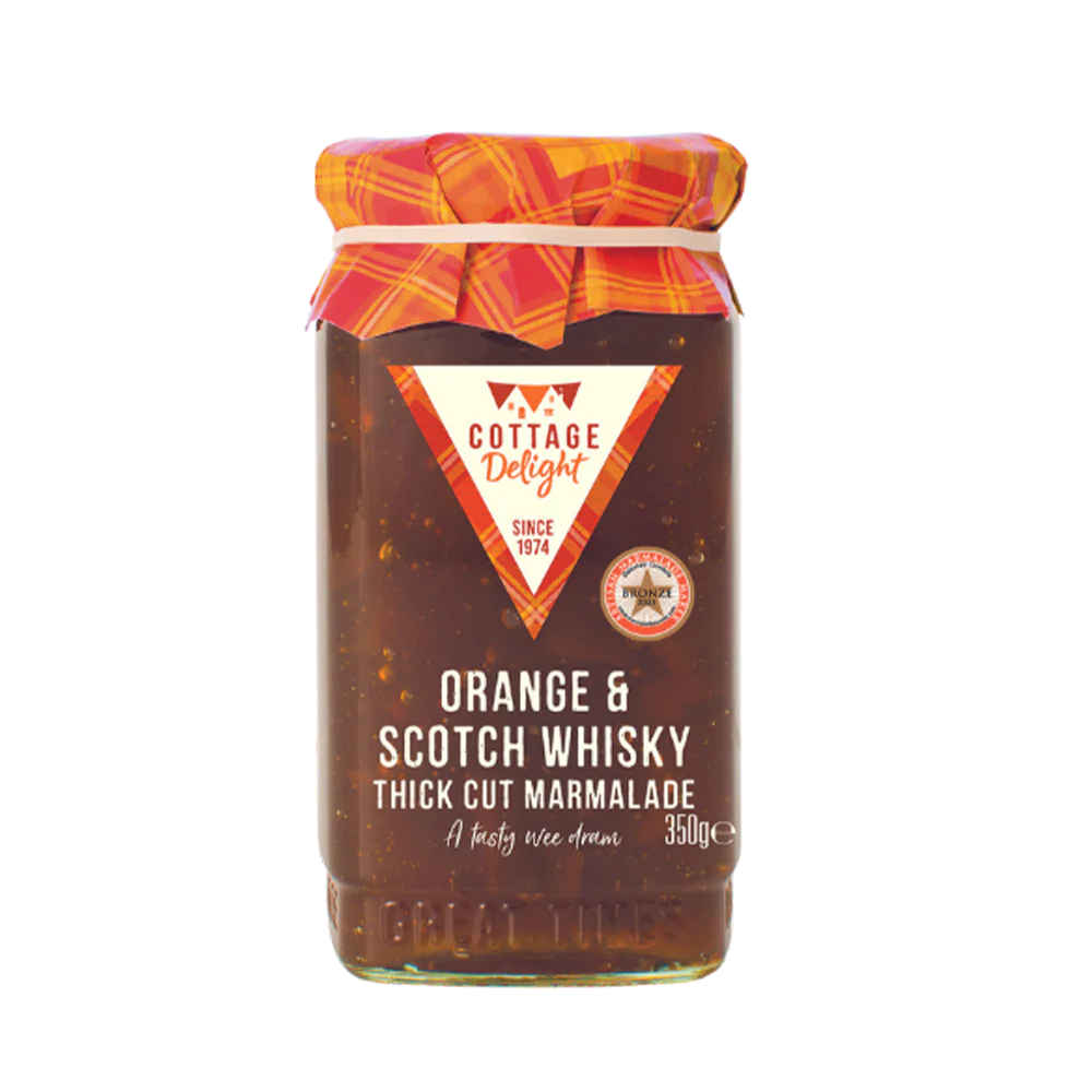 COTTAGE DELIGHT Orange & Scotch Whisky Thick Cut Marmalade 350g