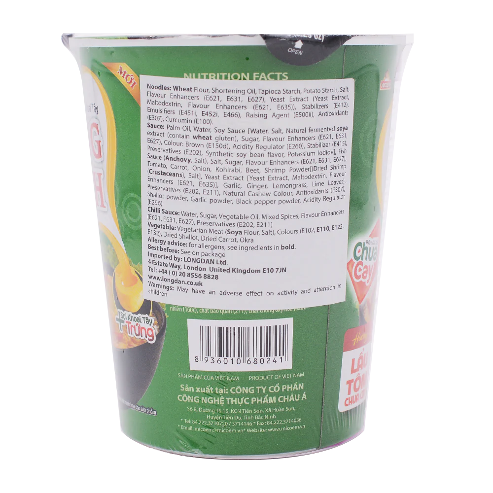 Cung Dinh Hot & Sour Prawn Hot Pot Cup 65g - Image 2