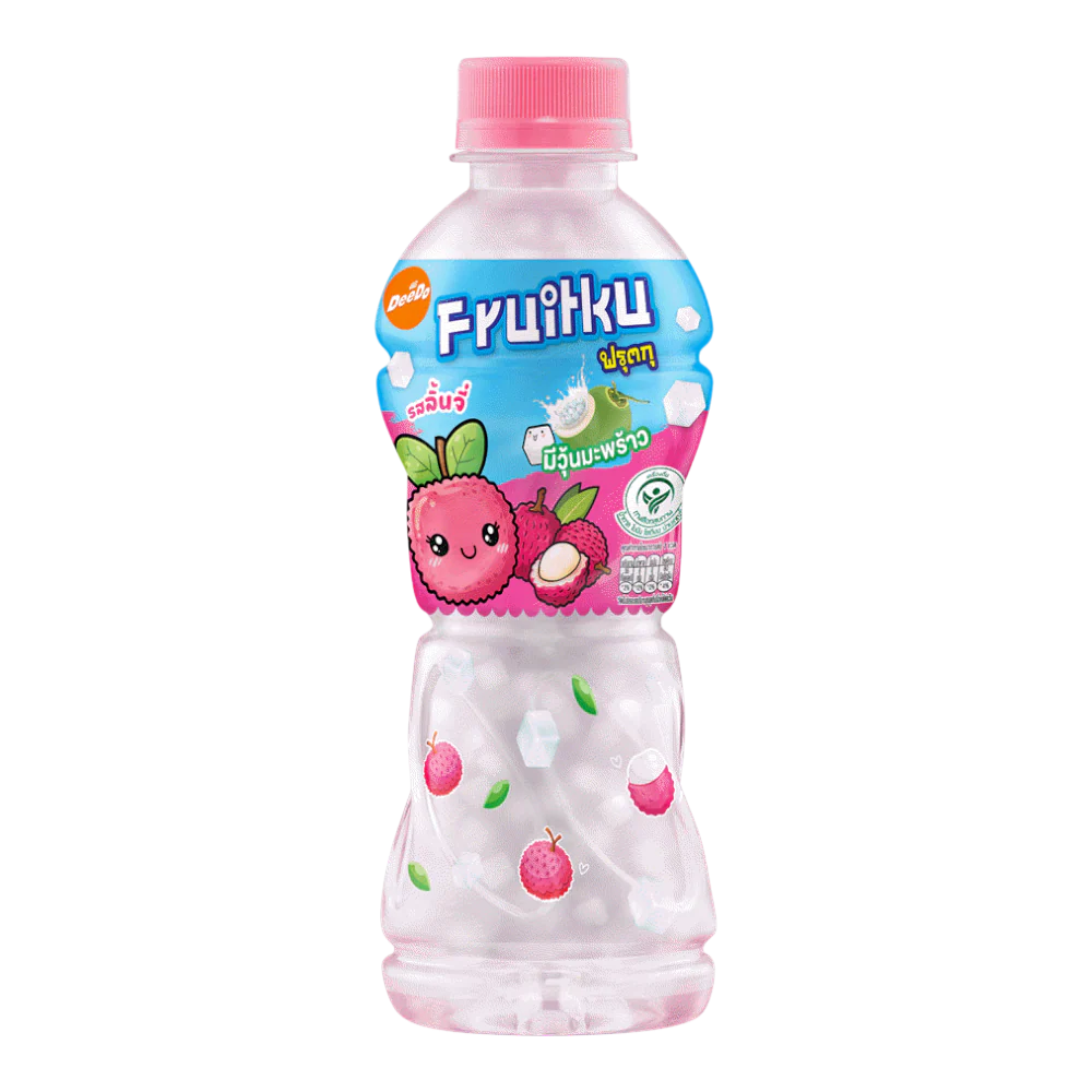 DEEDO Fruitku Lychee Juice Flavor With Nata De Coco 280ml