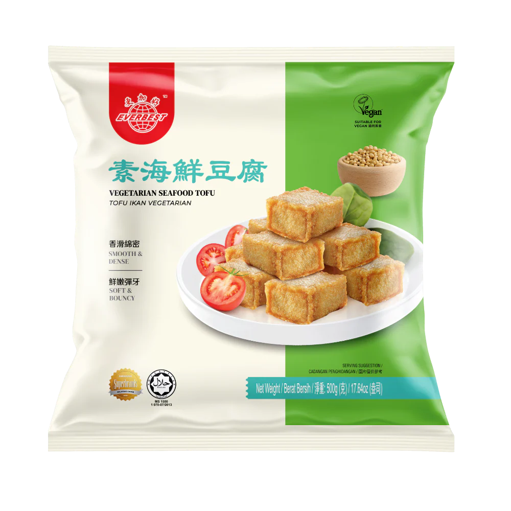 EVERBEST Vegetarian Seafood Tofu 500g (Frozen)