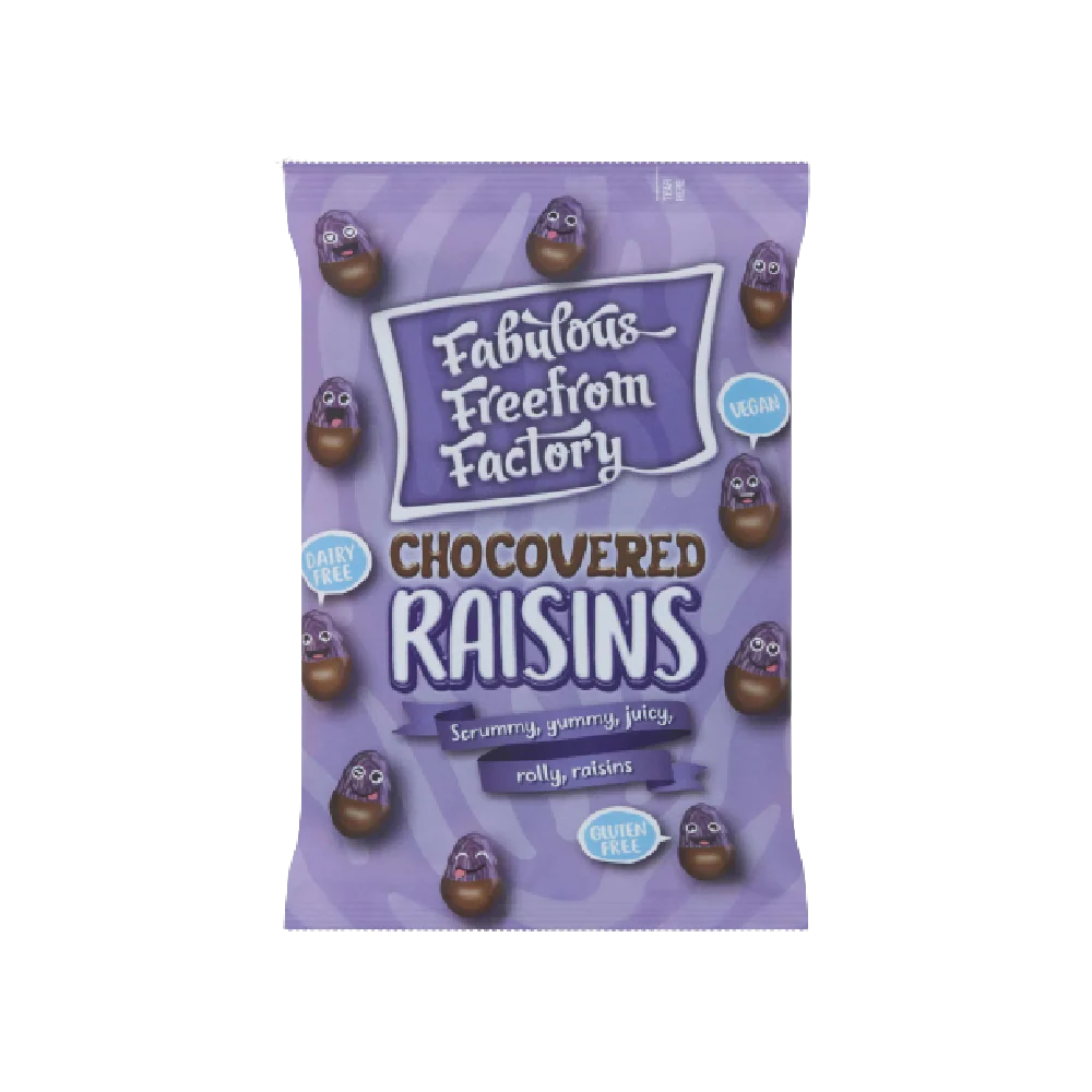 FABULOUS FREE FROM FACTORY Dairy Free Chocolate Raisins 65g