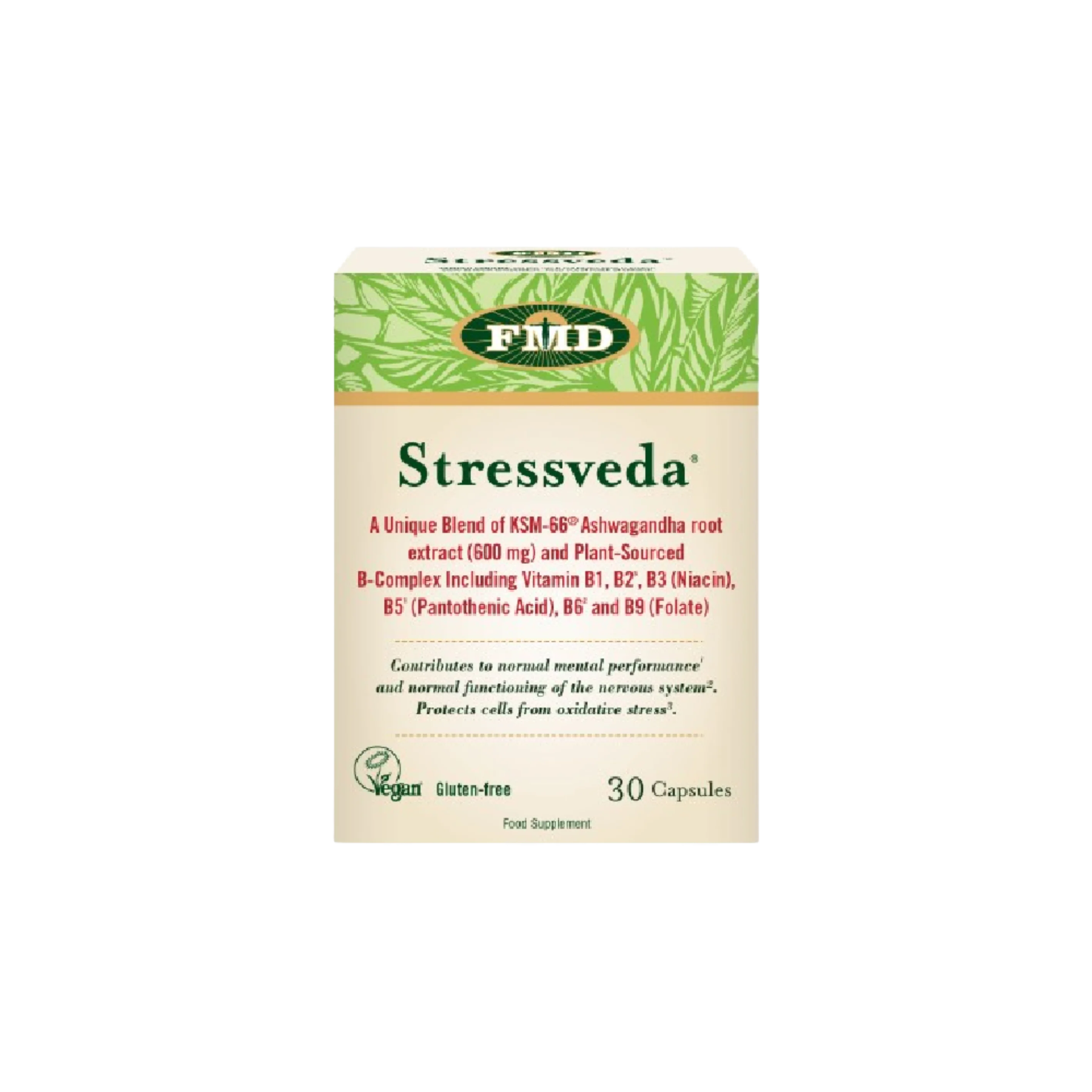 FMD Stressveda KSM-66 Ashwagandha Vegetarian Capsules 30 Capsules