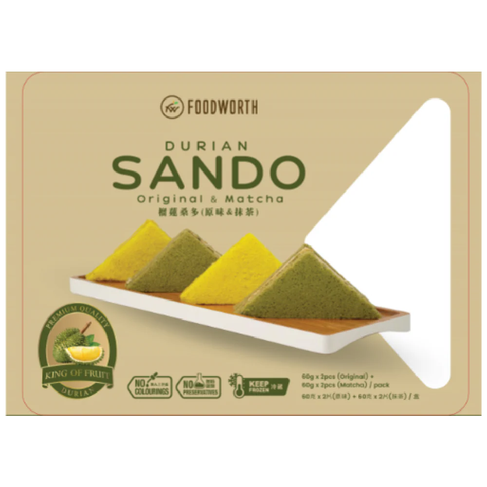 FOODWORTH Durian Sando Cake 240g (Frozen)