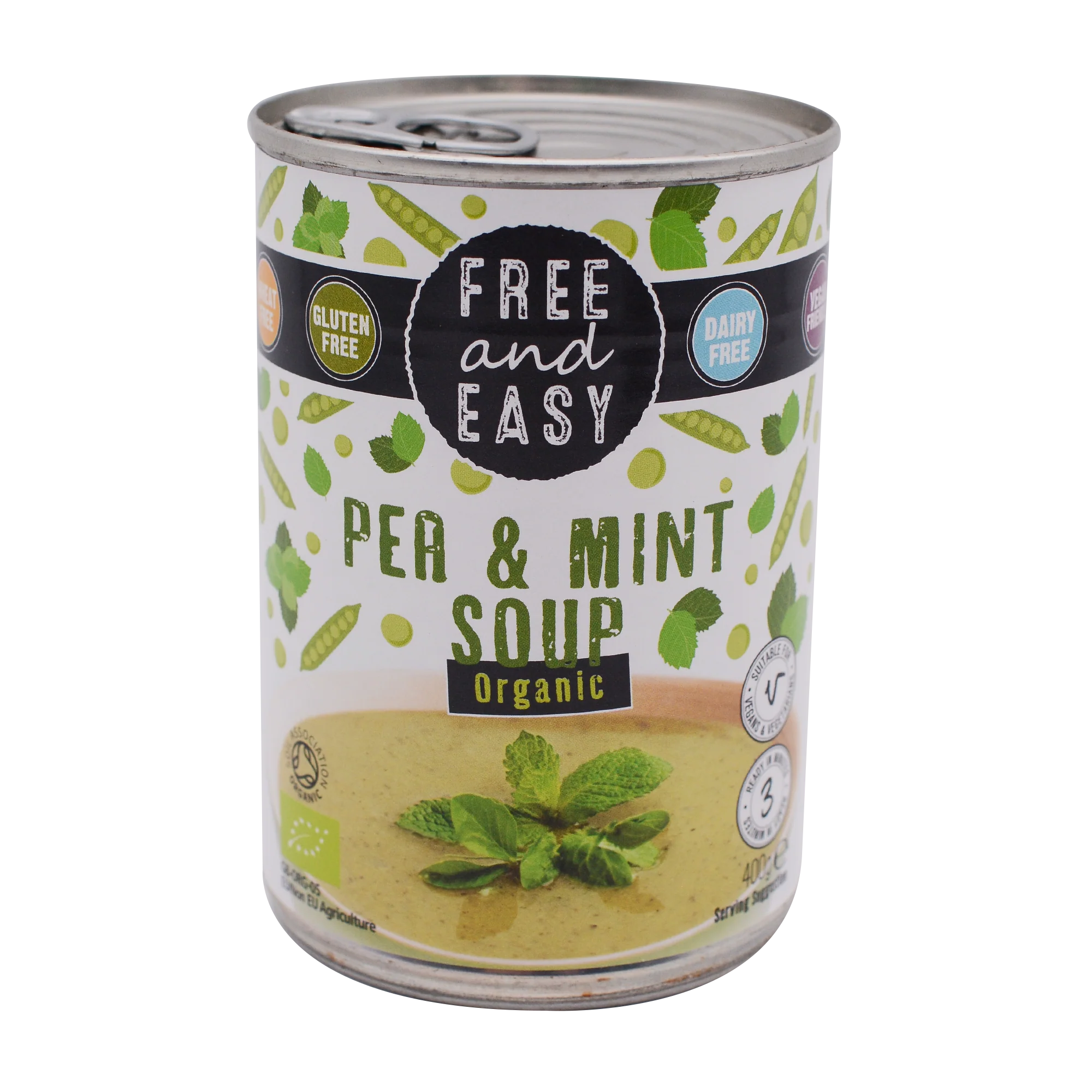 Free and Easy Organic Green Pea & Mint Soup 400g