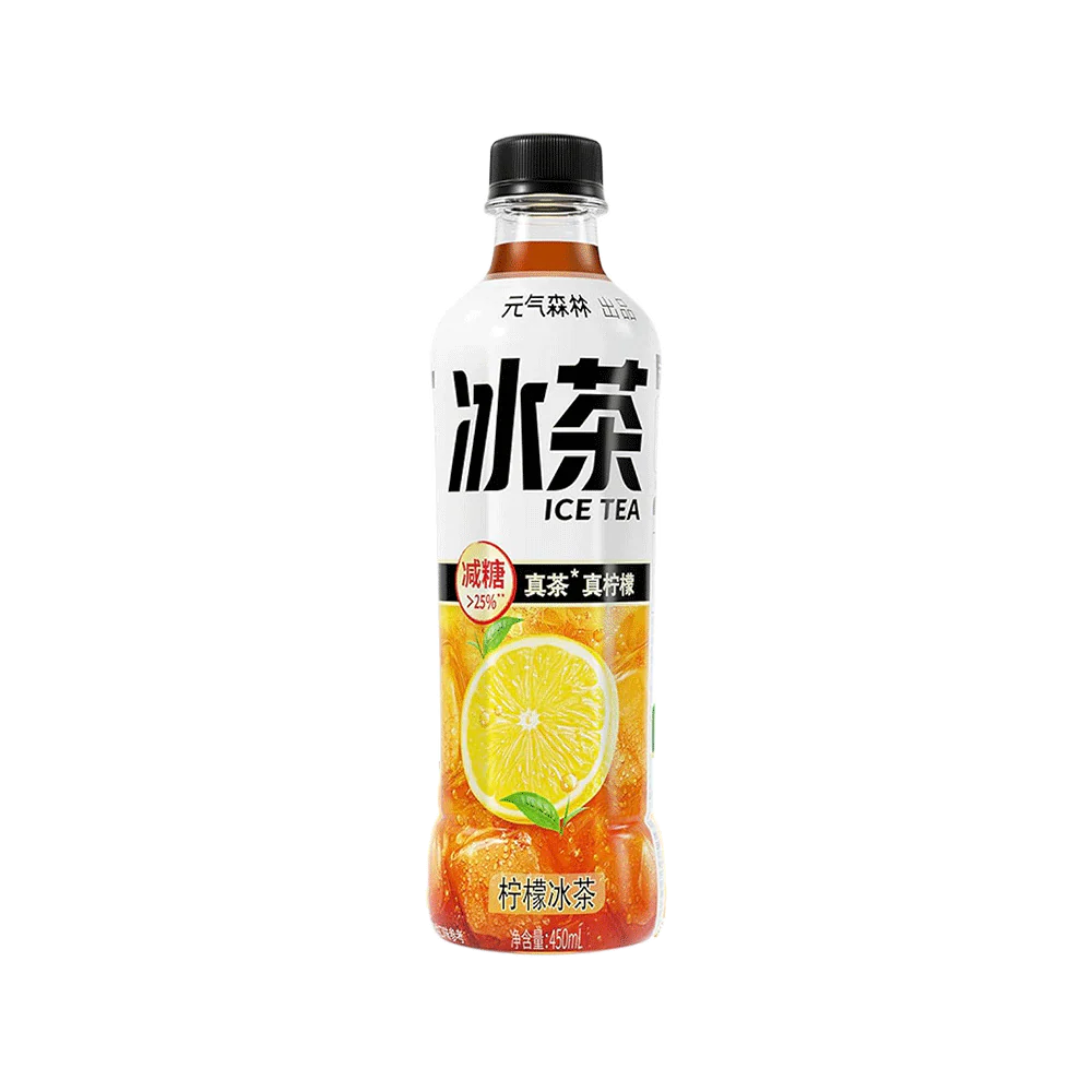 GENKI FOREST Lemon Black Tea Ice Tea 450ml (Case 15)