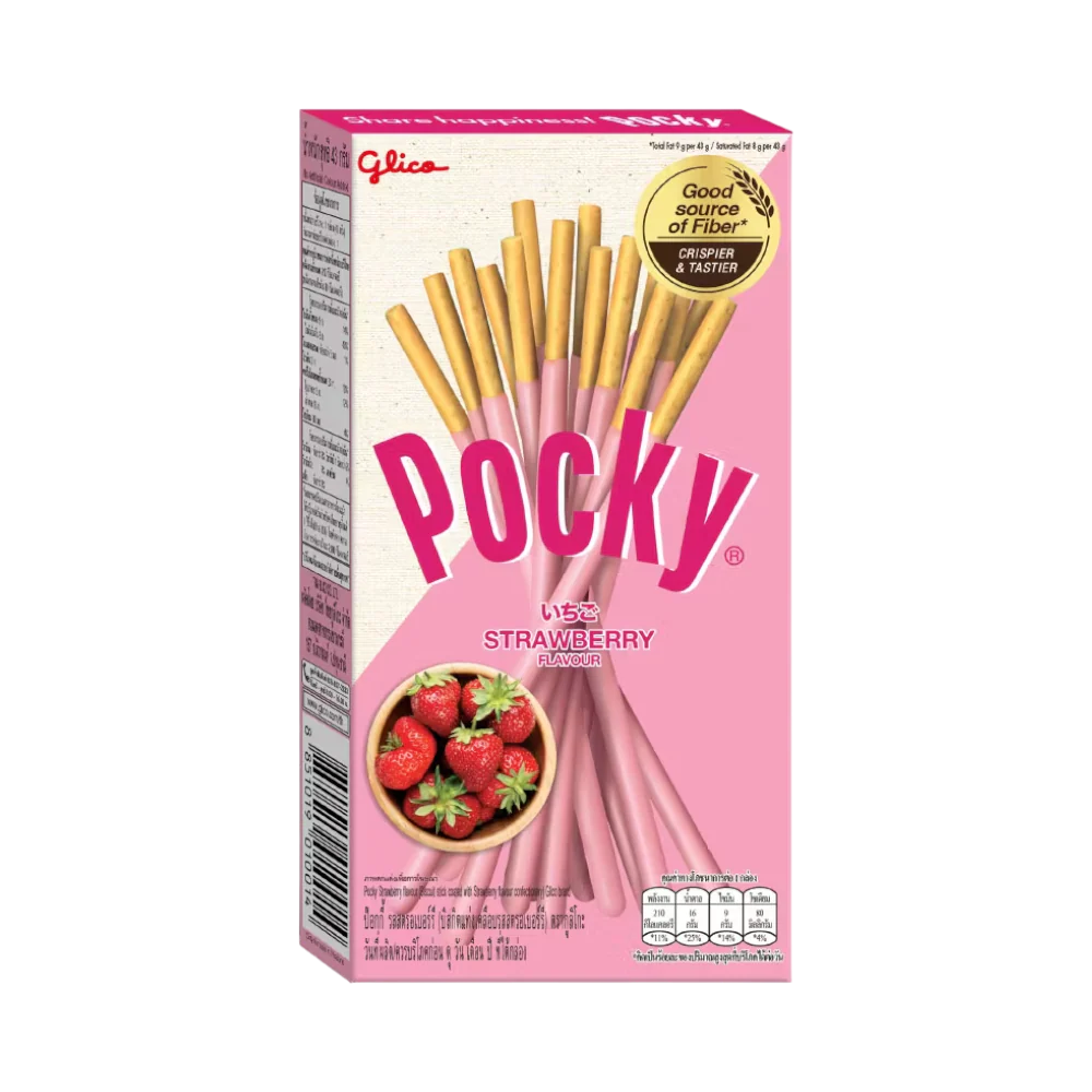 GLICO POCKY Sticks - Strawberry 43g (ICase 10)