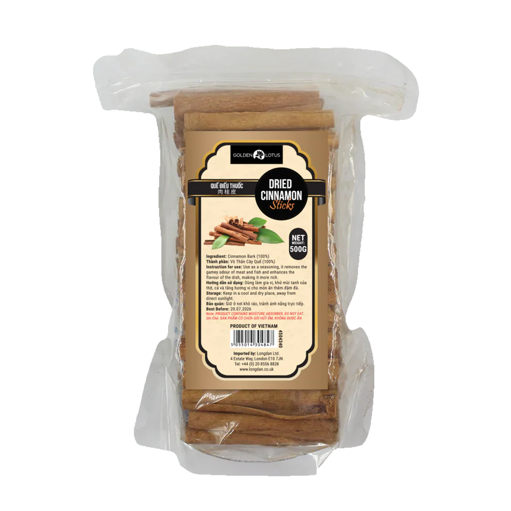 Golden Lotus Dried Cinnamon Sticks 500g