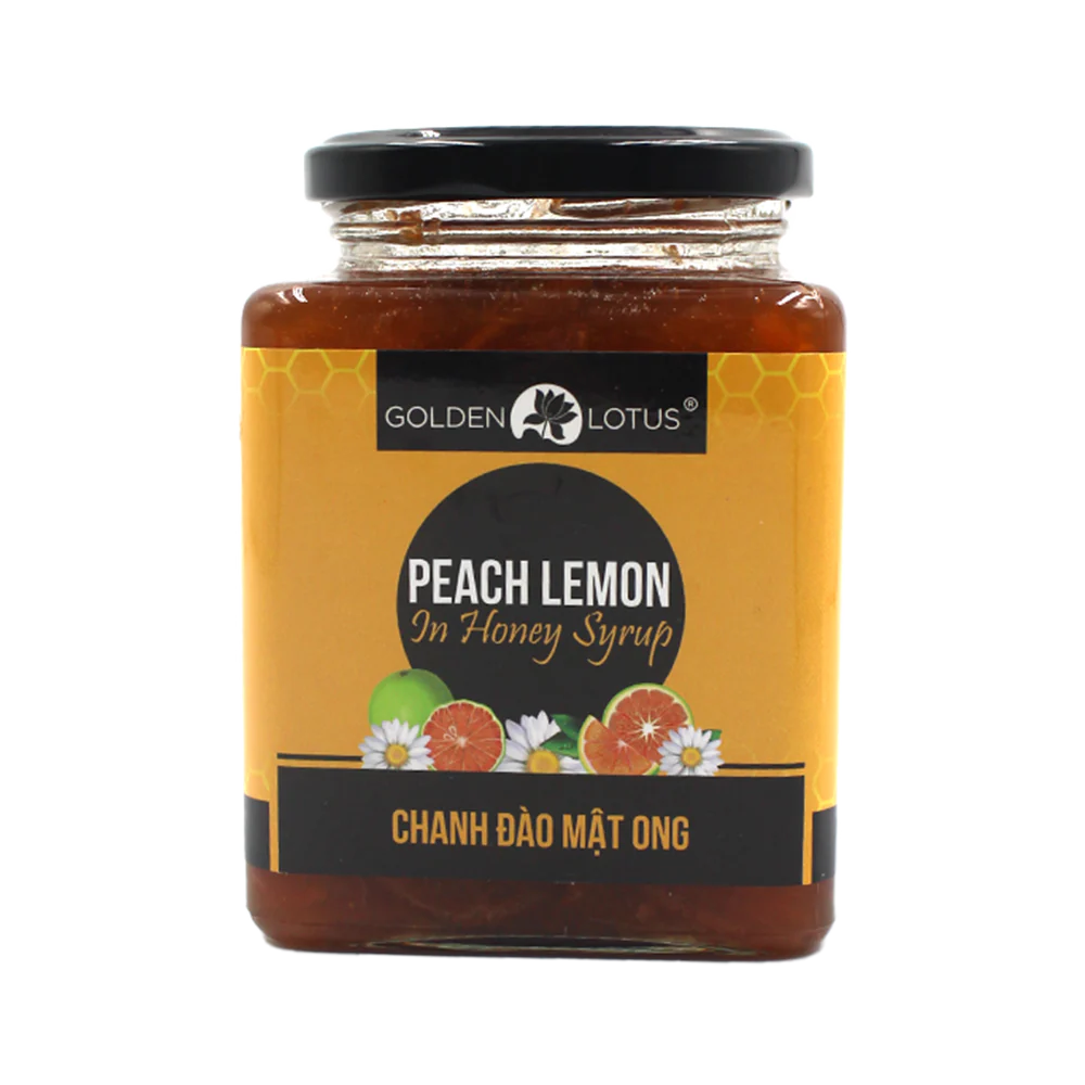 Golden Lotus Peach Lemon In Honey Syrup 500g