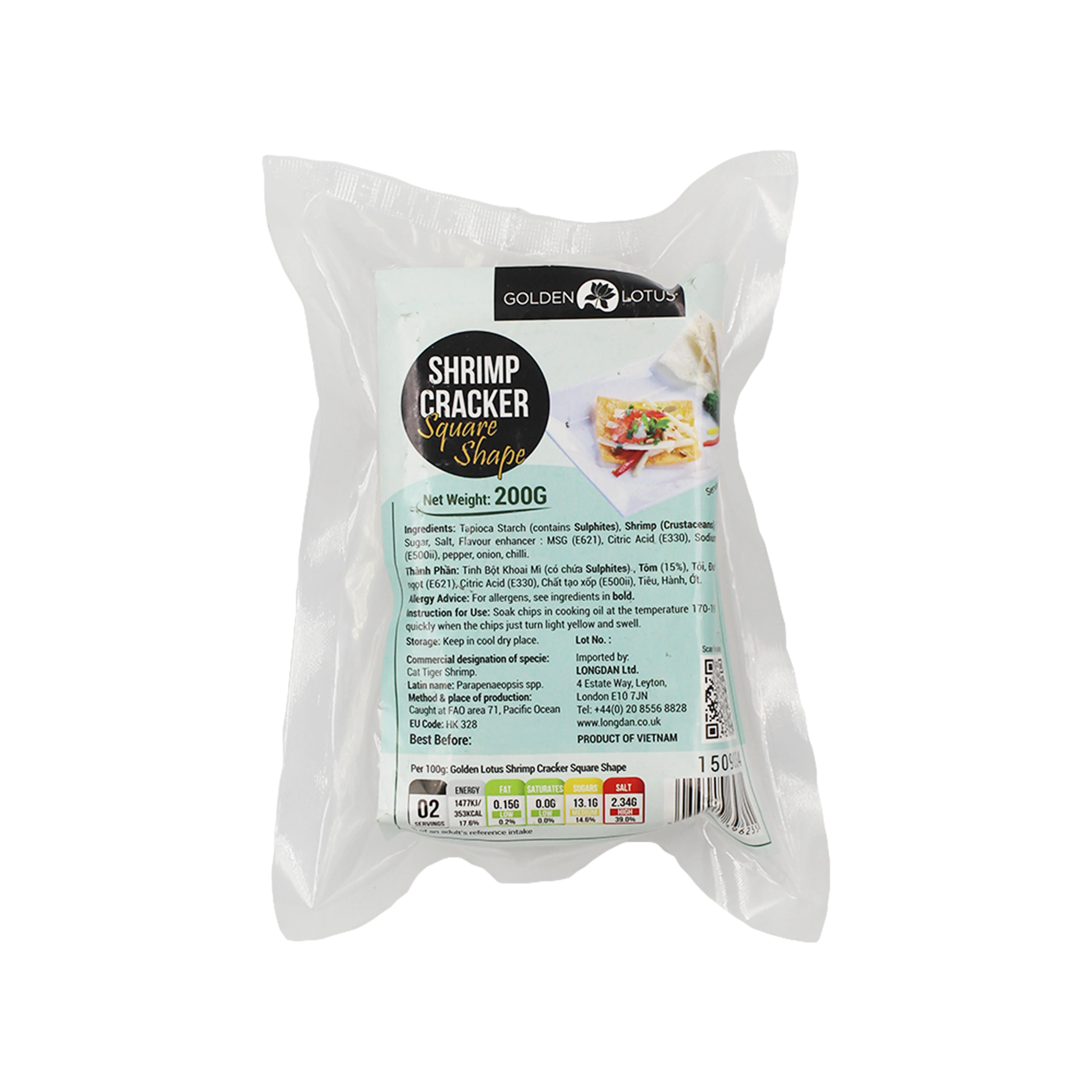 Golden Lotus Prawn Cracker €“ Square Shape 200g