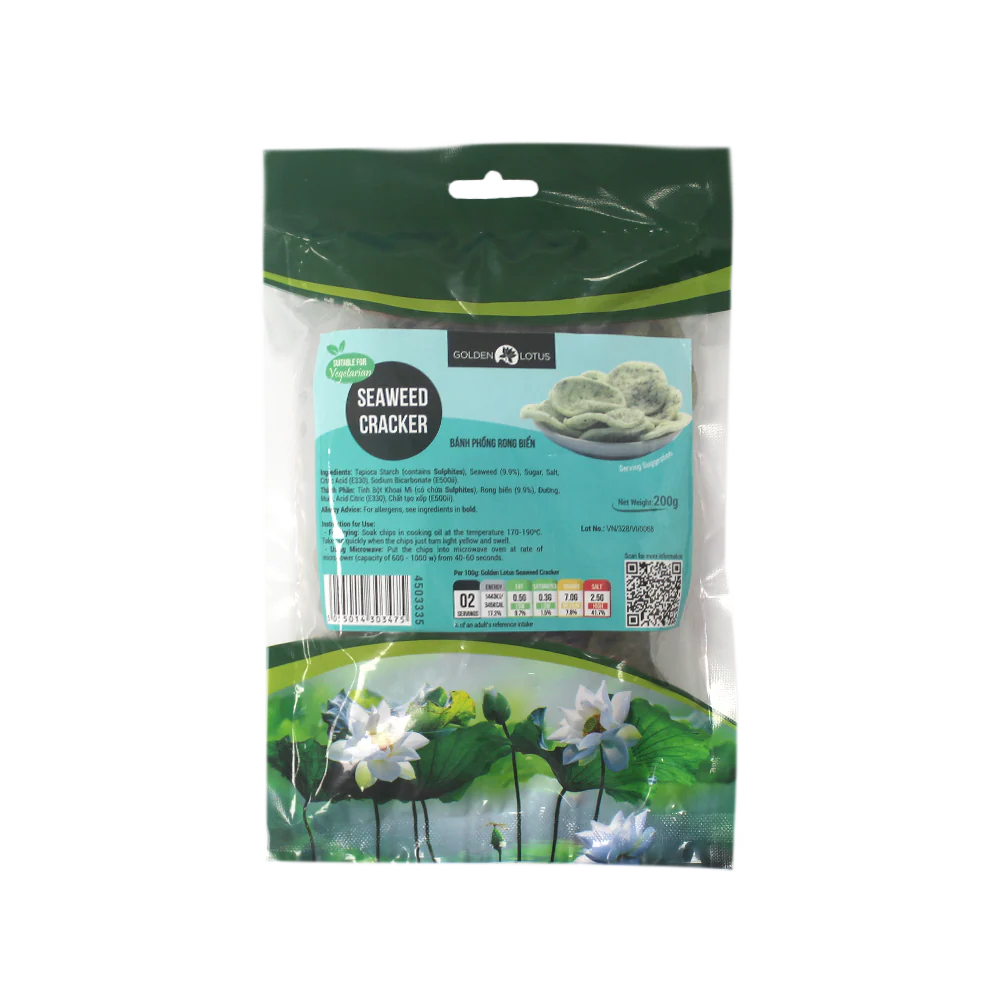 Golden Lotus Seaweed Cracker 200G (Case 25)