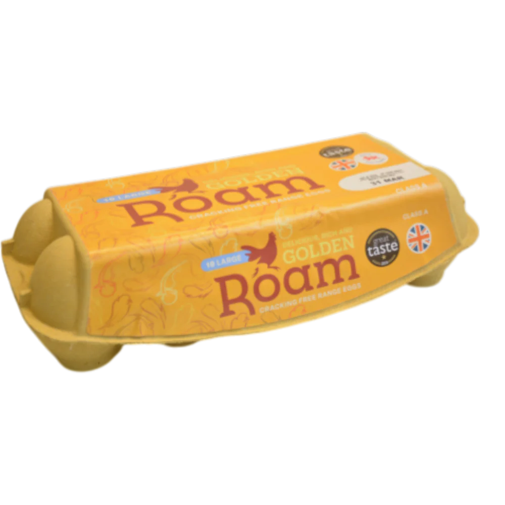 GOLDEN ROAM 10 Large Cracking Free Range Eggs