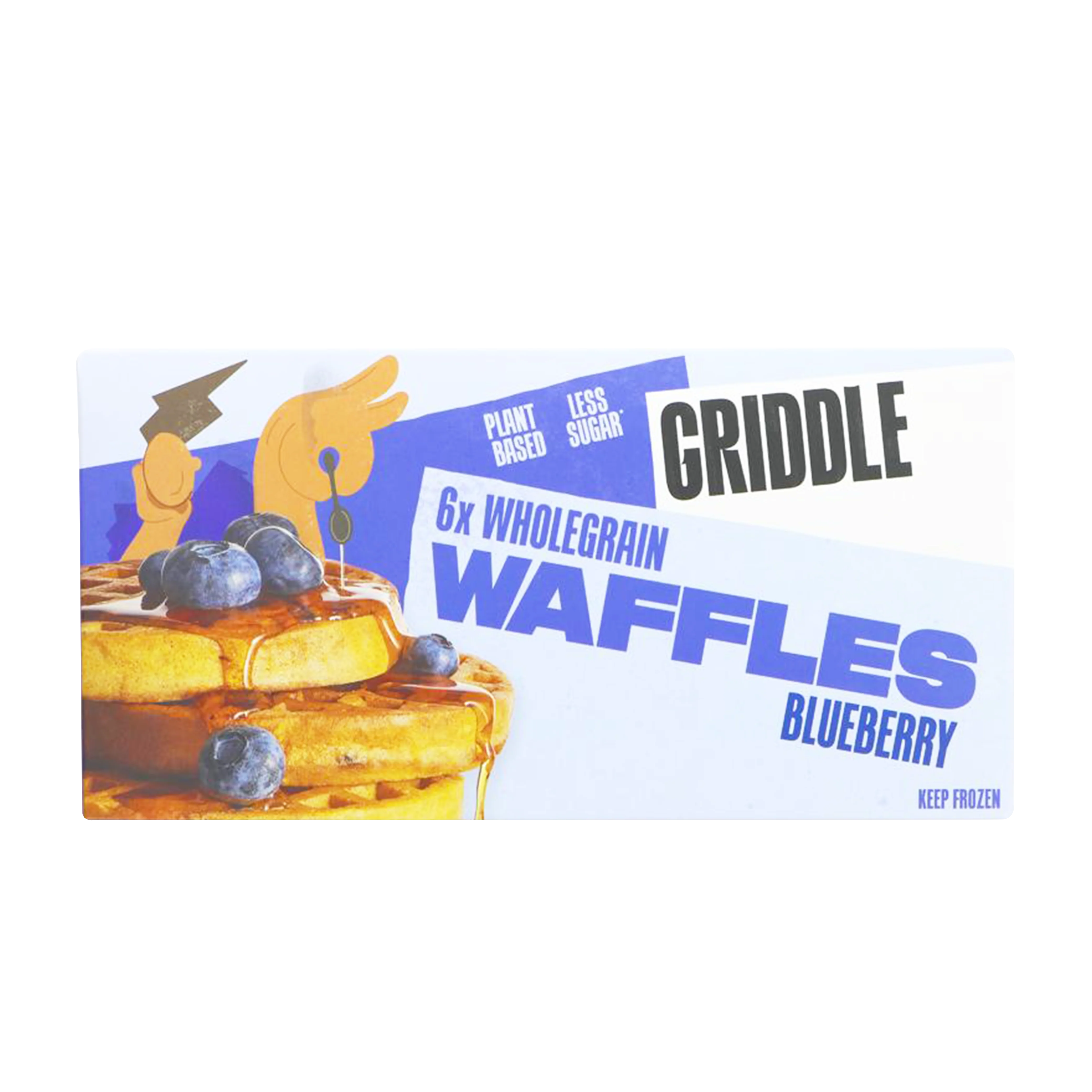 GRIDDLE Blueberry Wholegrain Waffles 192g (Frozen)