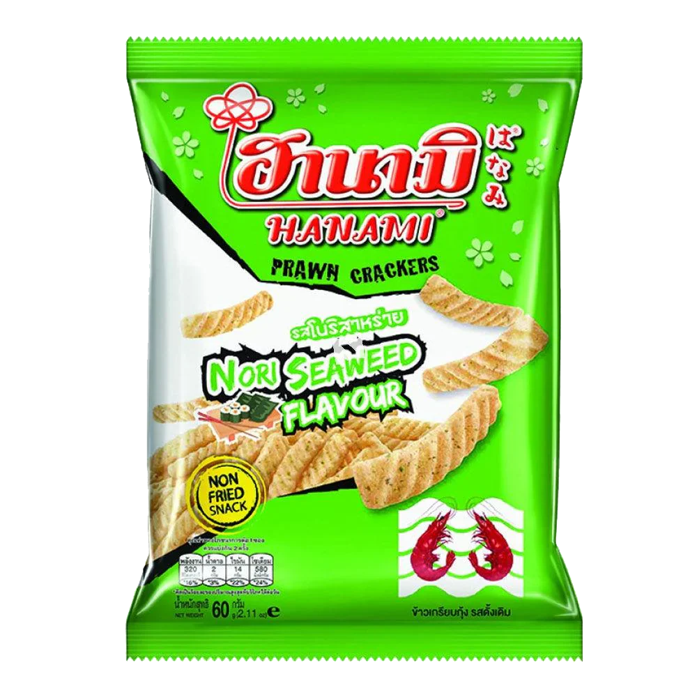 HANAMI Prawn Crackers Seaweed 60g (Case 24)