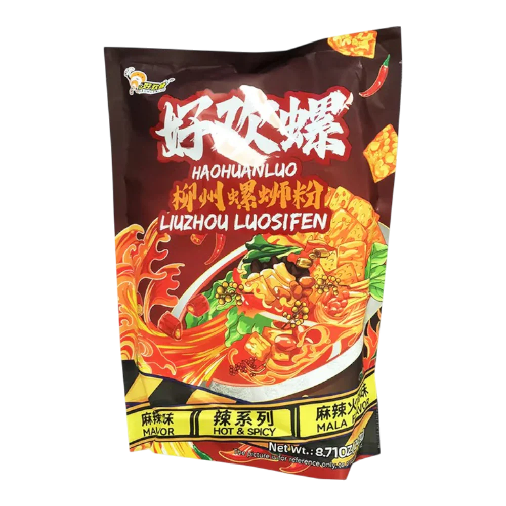 HAO HUAN LUO Liuzhou Snail Rice Noodles Hot Pot Flavour 247g