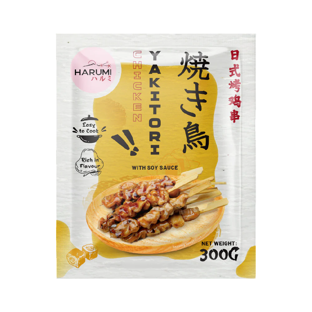 HARUMI Chicken Yakitori With Soy Sauce 300g (Frozen)