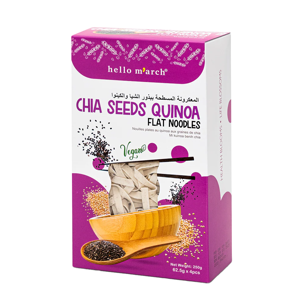HELLO M'ARCH Chia Seeds Quinoa Flat Noodles 250g - Image 3