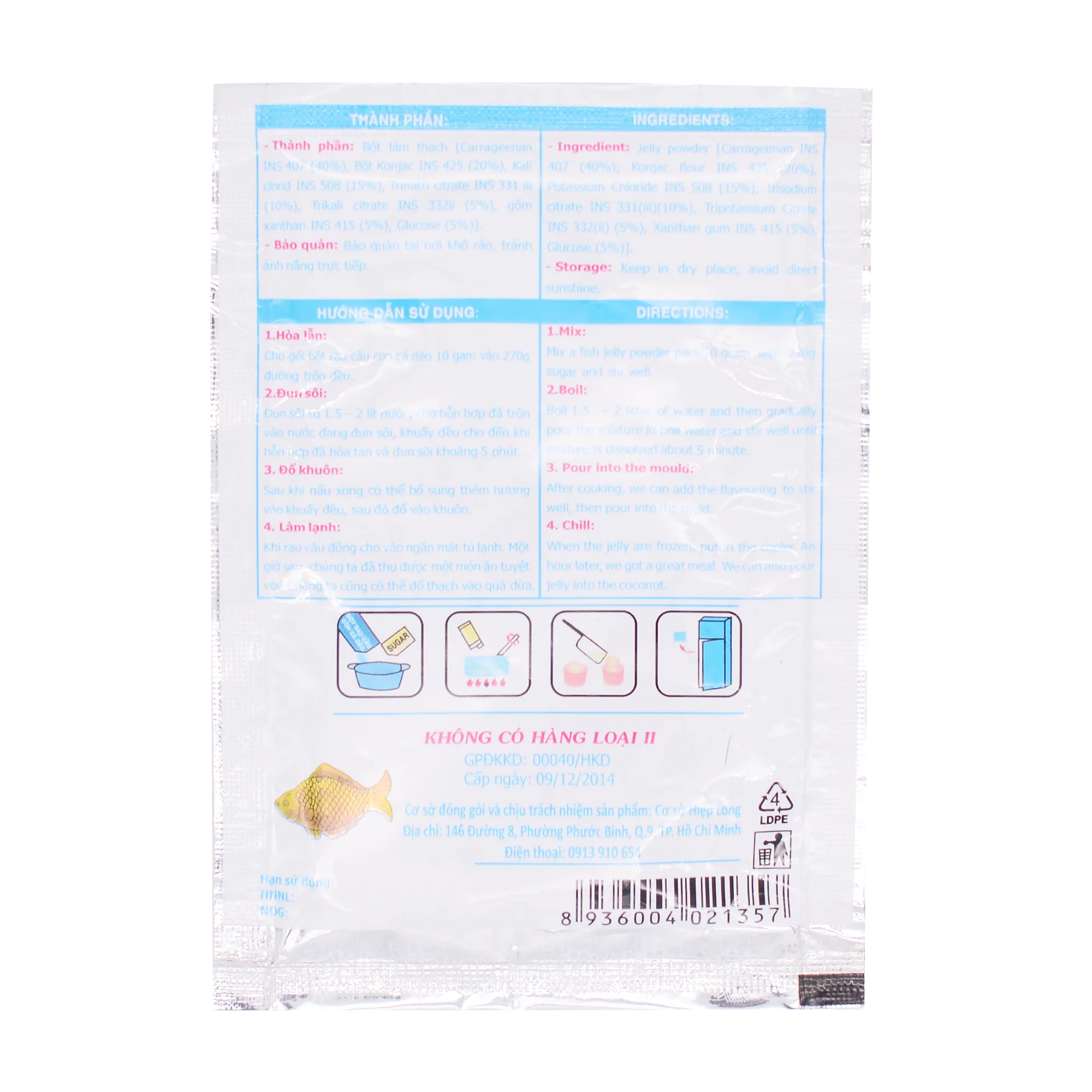 Hiep Long Jelly Powder 10g (Bot Rau Cau Ca Deo) - Image 2