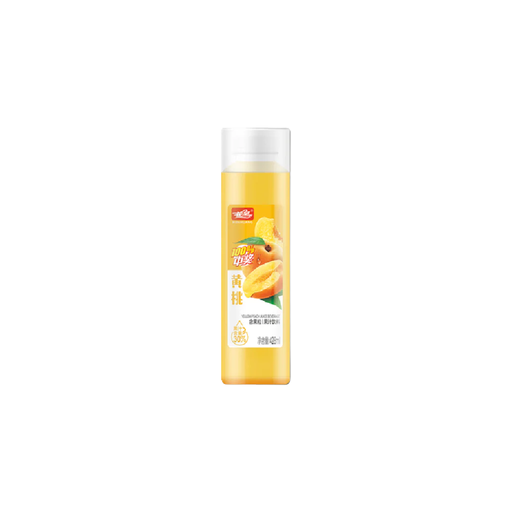 HUA HUANG Peach Fruit Juice With Bits 428ml