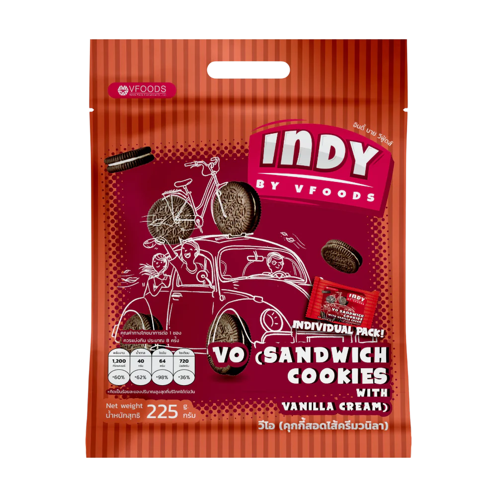 INDY VO Cookies with Vanilla Cream 225g