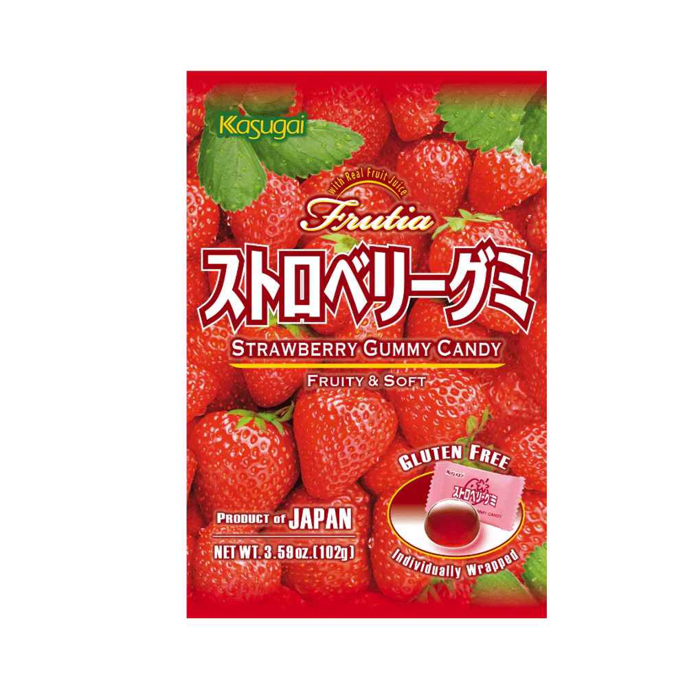 KASUGAI Gummy Candy Strawberry 102g