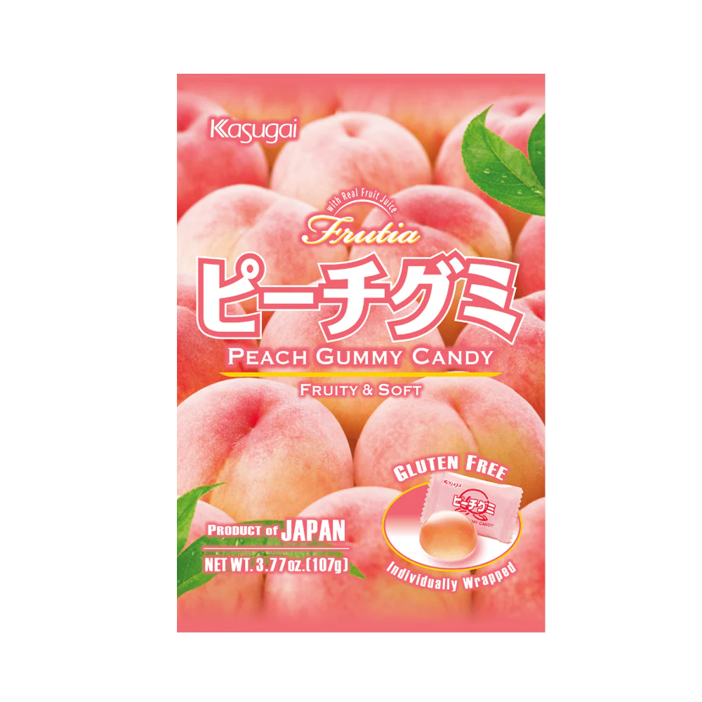 KASUGAI Gummy Candy Peach 107g
