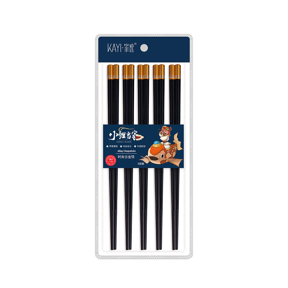 KAYI Gold Alloy Chopsticks 24.3cm 5P