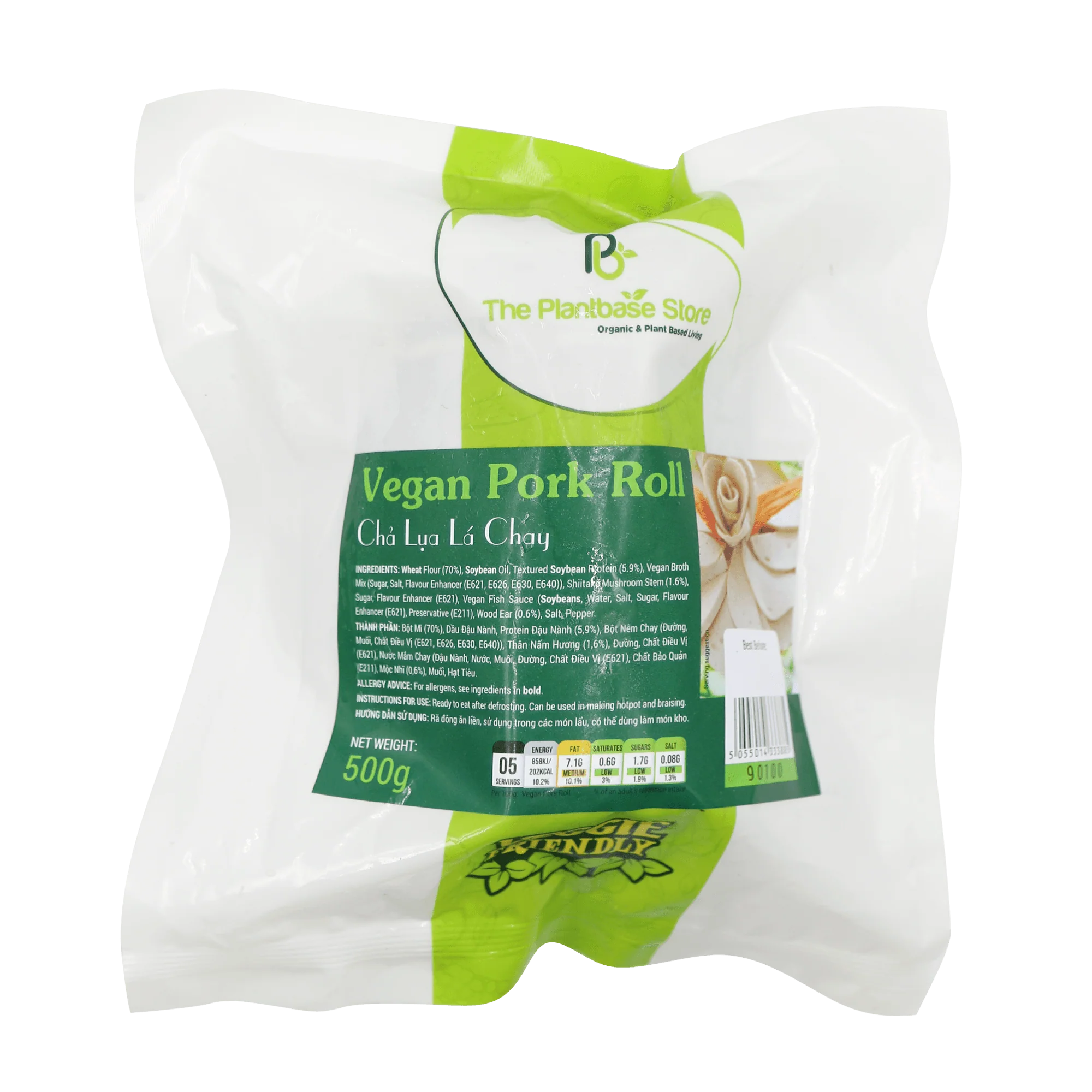 The Plantbase Store Vegan Pork Roll 500g (Frozen)