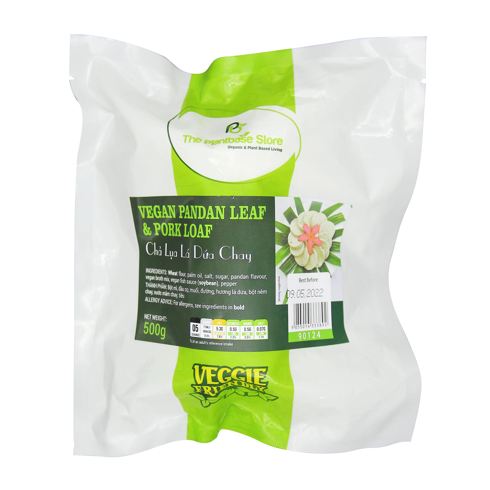The Plantbase Store Vegan Pandan Leaf & Pork Loaf 500g (Frozen)