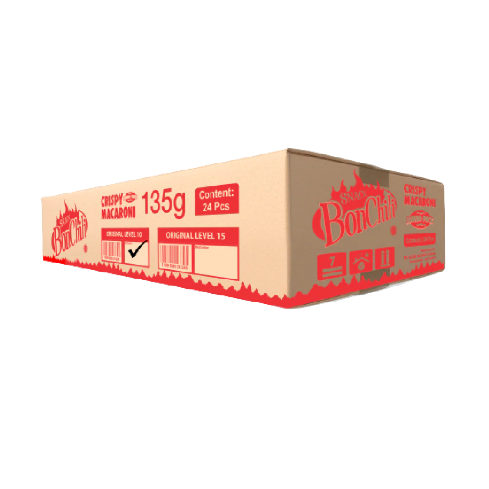 Kobe Bonchili Spicy Macaroni Snack Lv 10 150g (Case 24)