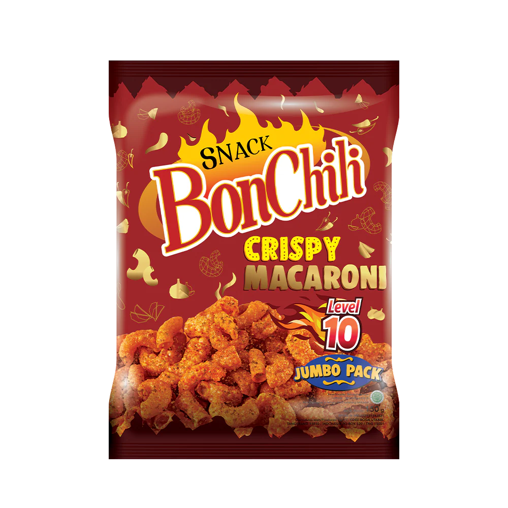Kobe Bonchili Spicy Macaroni Snack Lv 10 150g (Case 24) - Image 2